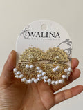 Pendientes flamencos de abanico con flecos y cuentas de colores PEN1299 - FELIZ SHOPPING 