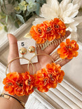 Conjunto Flamenco de Flores – Pendientes y Peineta - FELIZ SHOPPING 