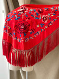 LB MANTONCILLO BORDADO ROJO  MANT7999