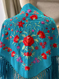 M00-1112003 MANTONCILLO BORDADOS FLAMENCO TURQUESA