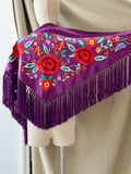 LM MANTONCILLO BORADO FLORE ROJO-LILA 14 - FELIZ SHOPPING 