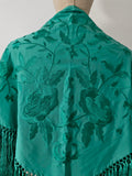 L01-270034 MANTONCILLO BORDADO  VERDE AGUA MANT6999