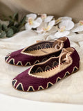 Bailarina de crochet con cintas al tobillo CD66