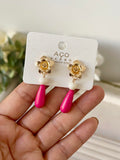 Pendientes artesanales de cuentas de colores – Diseño exclusivo zpen899