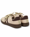 Zapatillas Casual Retro Combinadas de Mujer -Efecto Ante -Suela de Goma CC268