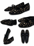 Bailarinas Mary Jane con tachuelas YR8897