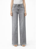 Jeans grises de tiro alto y corte recto L5771