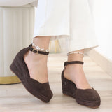 Esparto de cuña de esparto para mujer -Cómodos y elegantes 6006