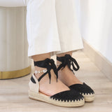 Esparto planas con cintas -Cómodas y versátiles para verano 9018 6018