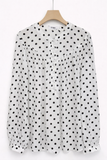 Blusa de gasa con lunares elegantes 815-6