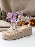 Sandalias Mujer de Plataforma Espadrilles con Suela de Yute 6016 - FELIZ SHOPPING 