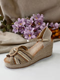 Sandalias de Cuña Mujer Estilo Esparto 5A014
