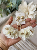 Conjunto Flamenco de Flores – Pendientes y Peineta - FELIZ SHOPPING 