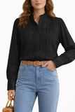 Blusa Elegante con Encaje y Cuello Alto – Estilo Femenino y Versátil 5163-3