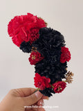 Conjunto negro y rojo de flamencas