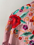 MANTON FLAMENCO BORADO FLORE ROJO -2700513 ROSA