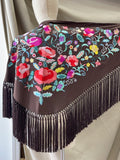 LM1-270039 MANTONCILLO BORDADO FLAMENCO CAFE