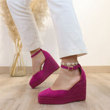 Esparto de Cuña para Mujer con Correa al Tobillo 6002