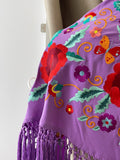 MANTON FLAMENCO BORADO FLORE ROJO -270053 LILA