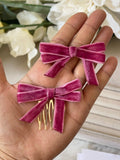 Broche Peine para el Cabello con Lazo de Terciopelo (Varios Colores) Tk-26-bro399