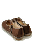 Zapatos Mary Jane Marrones de Gamuza con Hebilla Vintage N5812-7-MARRON