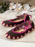 Bailarina de crochet con cintas al tobillo CD66