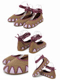 Bailarinas de crochet estilo bohemio con cordones N5810