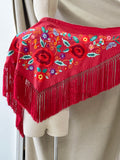 LM MANTONCILLO BORADO FLORE ROJO -ROJO 26 - FELIZ SHOPPING 