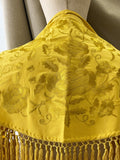 MANRONCILLO BORDADO 270049 MEDIANA PARA ADULTOS Y NIÑAS MOSTAZA