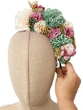 Corona de Flores Flamenca Hecha a Mano con Flores de Tela TK-26-f17