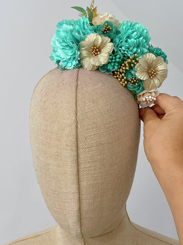 CORONA DE FLAMENCAS PARA NINA LARGA 18CM ANCHO 8CM FLO1399