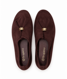 Bailarinas Mujer Elegantes con Adorno Dorado, Zapatos Planos Cómodos, Ligeros y Flexibles 6602b