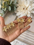 Peineta Dorada con Flor -Accesorio Flamenco Elegante bro599