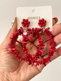 PENDIENTE ROJO PIETRA PEN1099