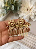 Peineta Dorada con Hojas -Accesorio Flamenco Elegante BRO599