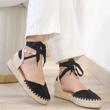 Esparto planas con cintas -Cómodas y versátiles para verano 9018 6018