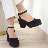 Esparto de Tacón Grueso con Plataforma de Yute 6106