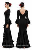3925 Traje Flamenco Mujer Manga Larga con Volantes Ajustado - FELIZ SHOPPING 