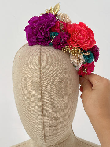 CORONA DE FLAMENCAS PARA NINA LARGA 18CM ANCHO 8CM FLO1399