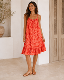 Vestido de tirantes estampado – Talla única v307