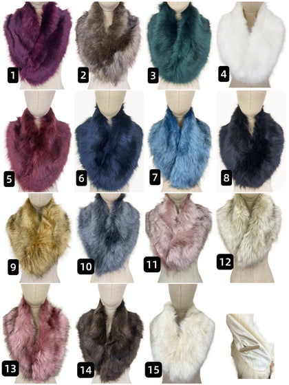 Cuello de pelo sintética con clip interior bu1499