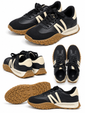 Zapatillas Casual Retro para Mujer con Suela Antideslizante y Diseño Combinado CC235
