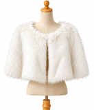 Chaqueta Corta de Pelo Sintético para Mujer - Elegante y Cálida-Ideal para Fiestas, Bodas y Eventos 270044 270045