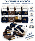 Calcetines de Mujer de Algodón – Diseños Variados, Cómodos y Modernos (12 pares )– Talla 35-40