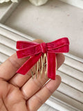 Broche Peine para el Cabello con Lazo de Terciopelo (Varios Colores) Tk-26-bro399