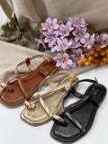 Sandalias Mujer Planas Tipo Dedo con Tiras Finas MY30