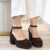 Esparto de Tacón Grueso con Plataforma de Yute 6106