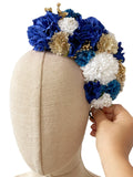 Corona de Flores Flamenca Hecha a Mano con Flores de Tela TK-26-f17