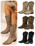 Botas cowboy de caña media estilo western K5050