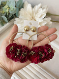 Conjunto Flamenco de Flores – Pendientes y Peineta - FELIZ SHOPPING 